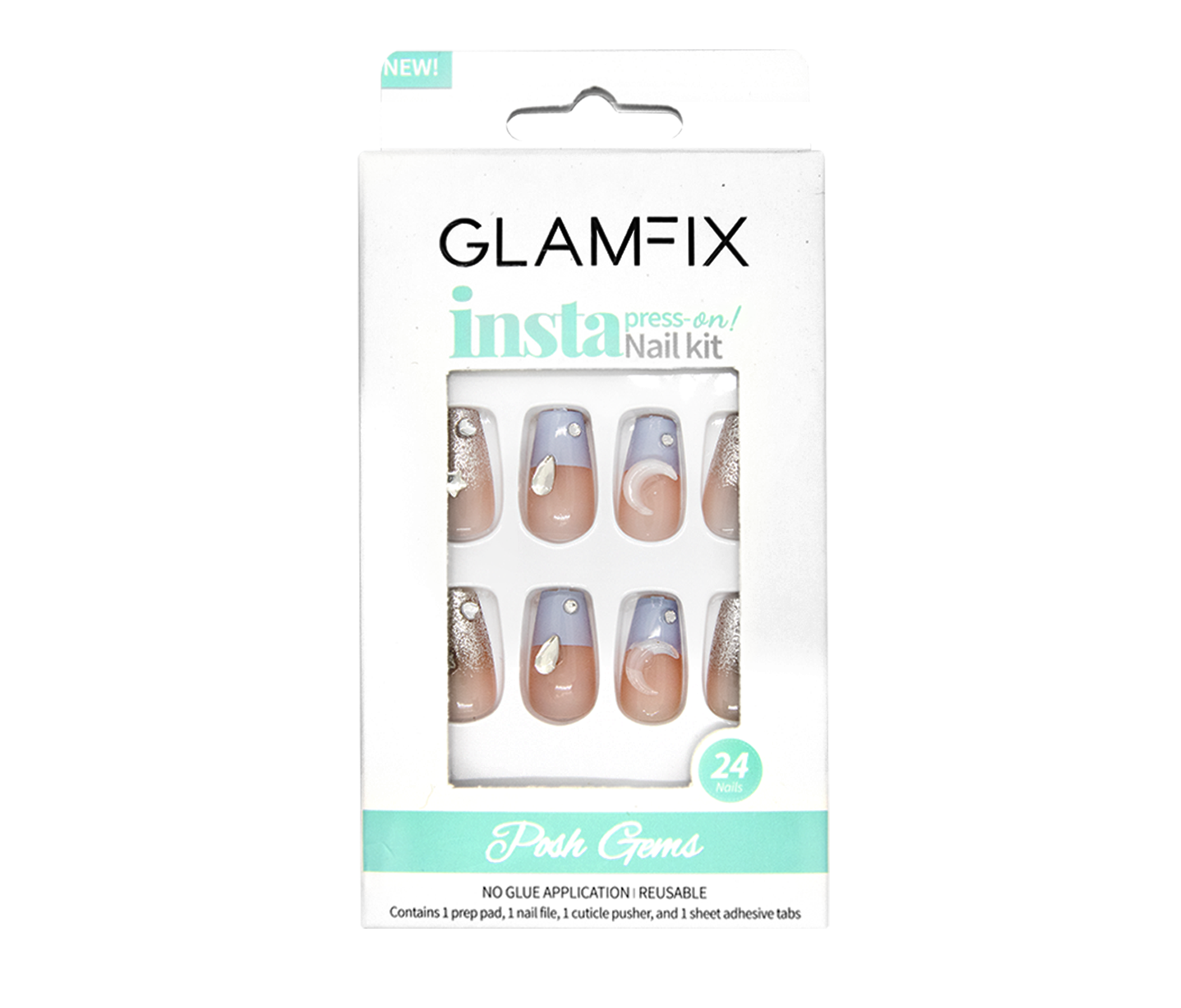 Press-on Nail Kit Posh Gems 02