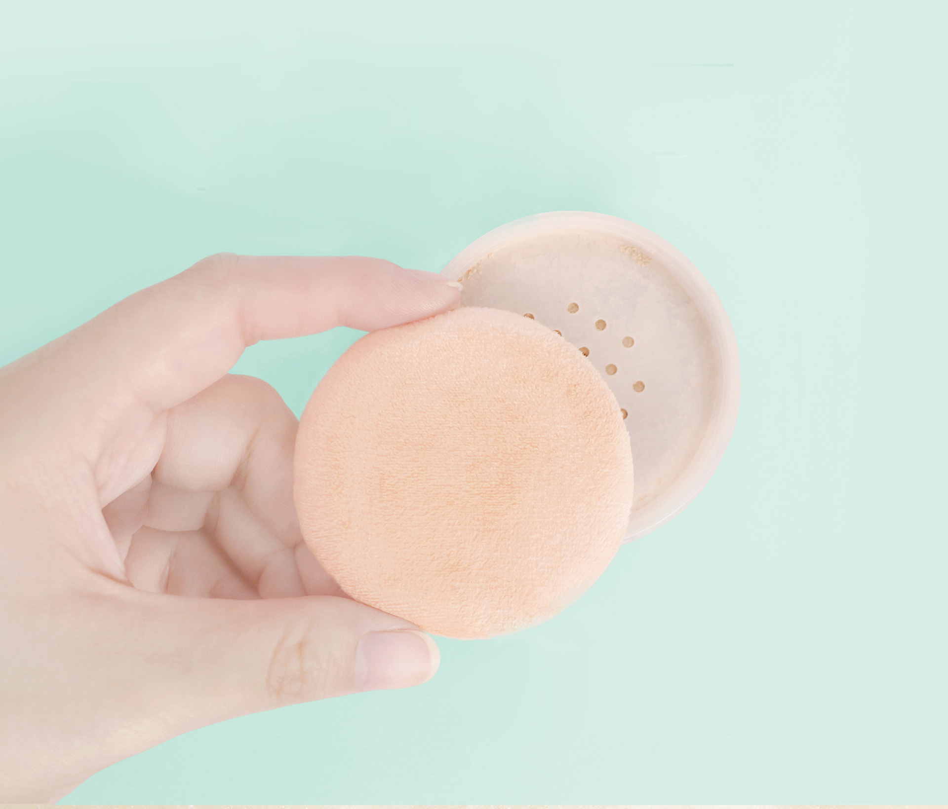 Loose Powder Puff - Round Duo