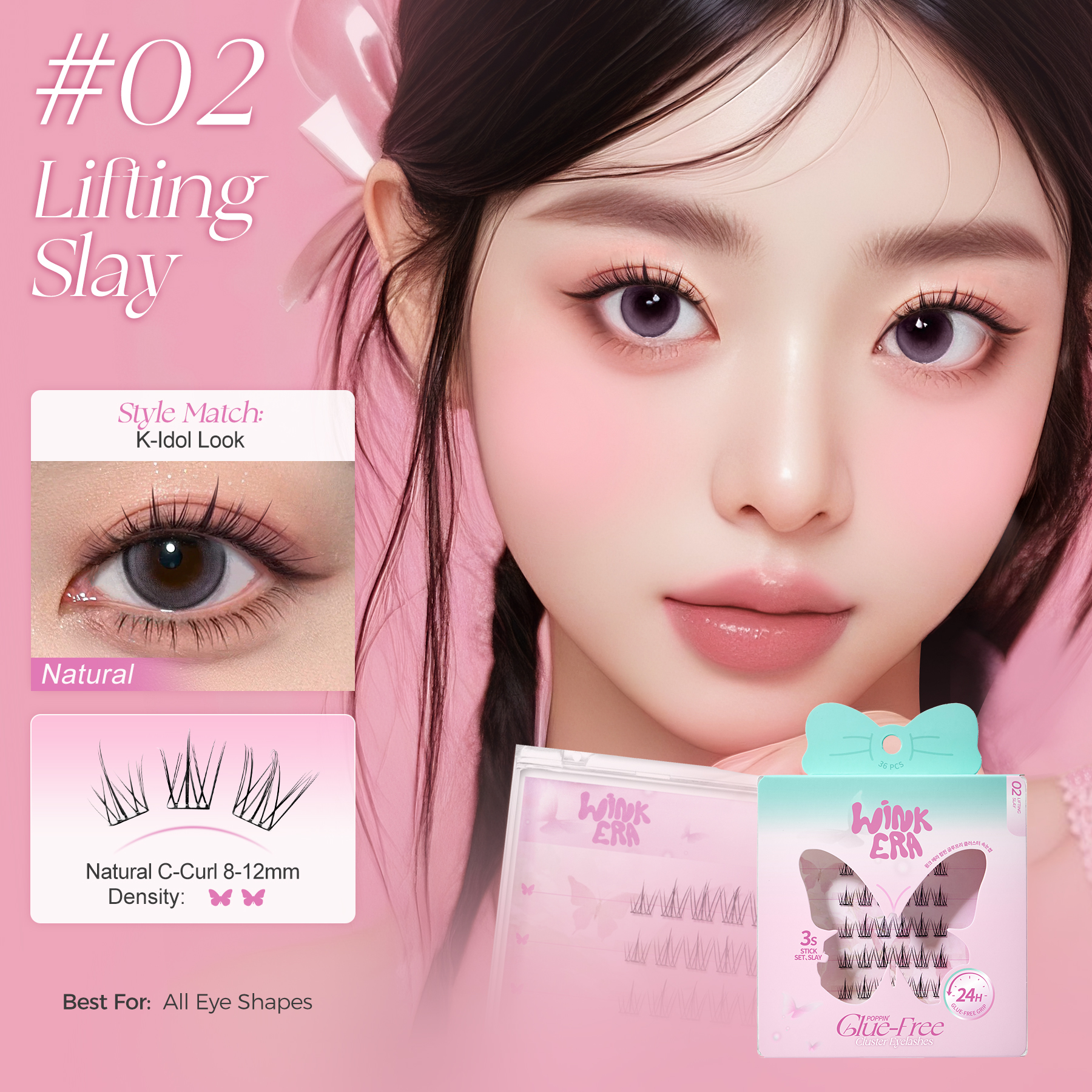  Poppin' Glue-Free Cluster Eyelashes
