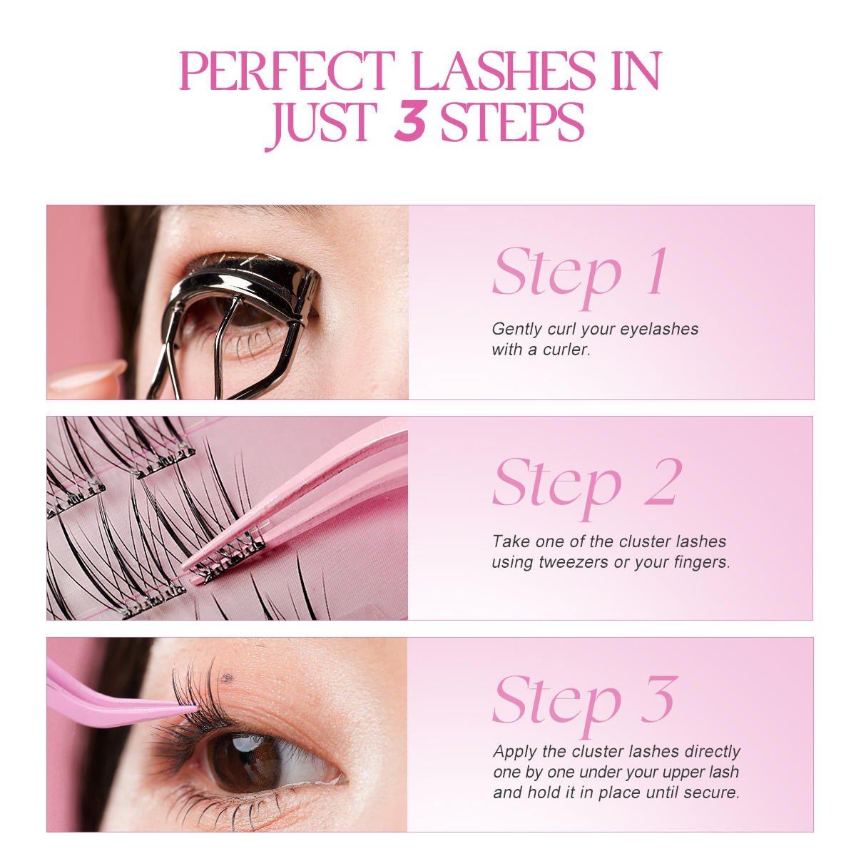  Poppin' Glue-Free Cluster Eyelashes