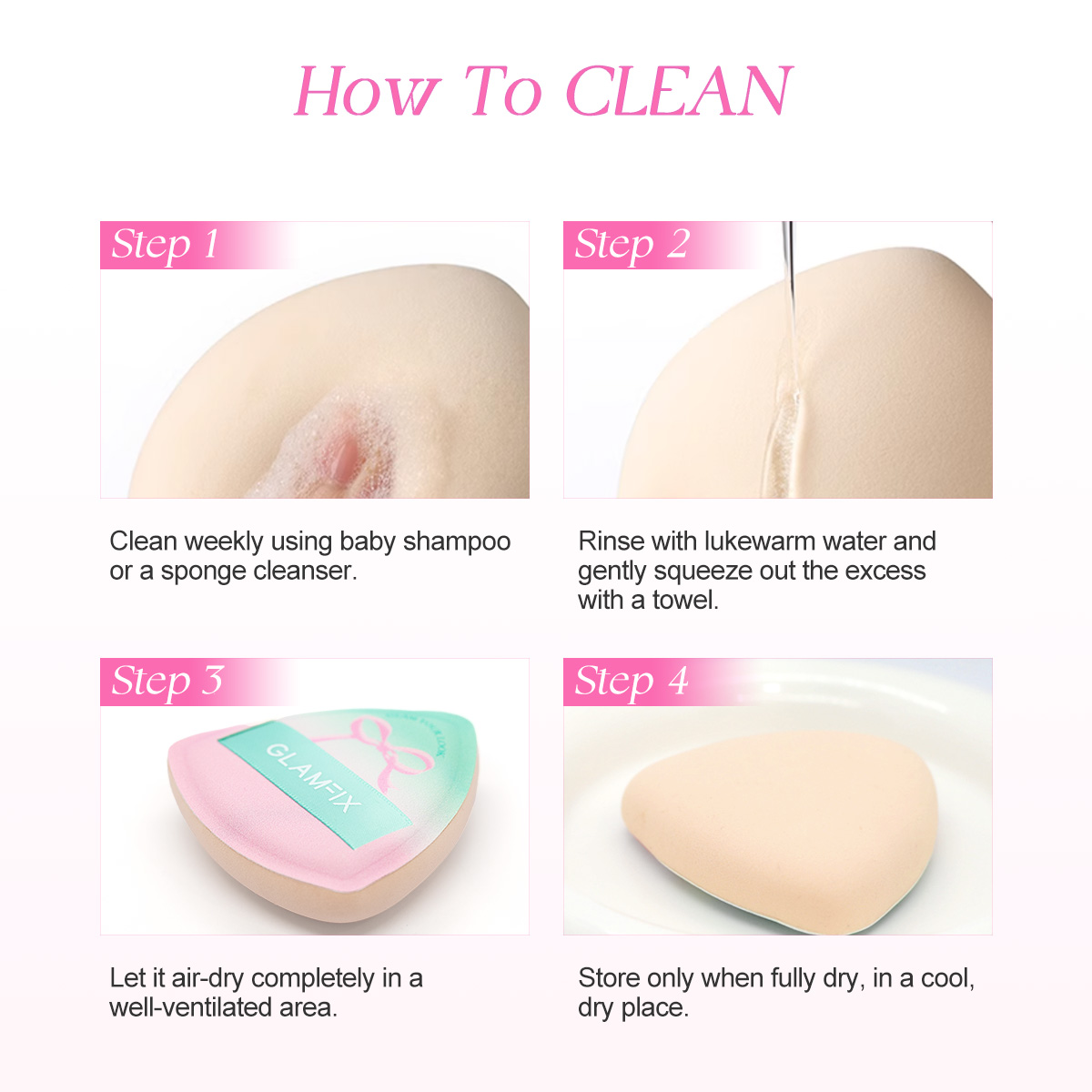 Glam My Look Marshmallow Foundation Puff - Teardrop