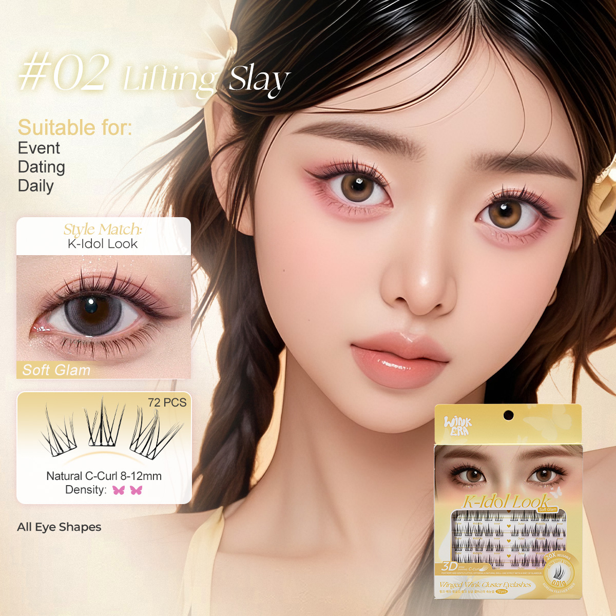 WINK ERA Winged Wink Cluster Eyelashes