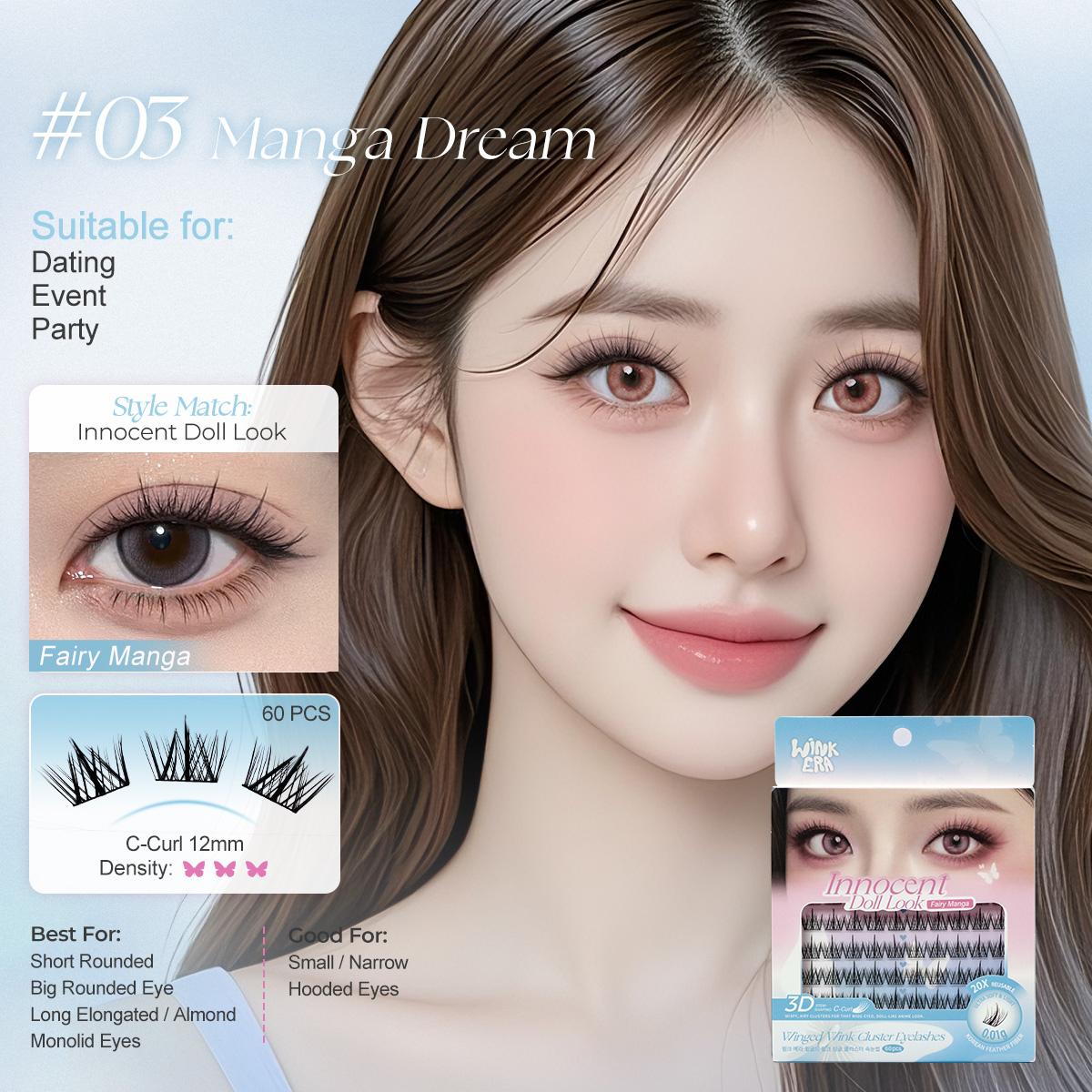 WINK ERA Winged Wink Cluster Eyelashes