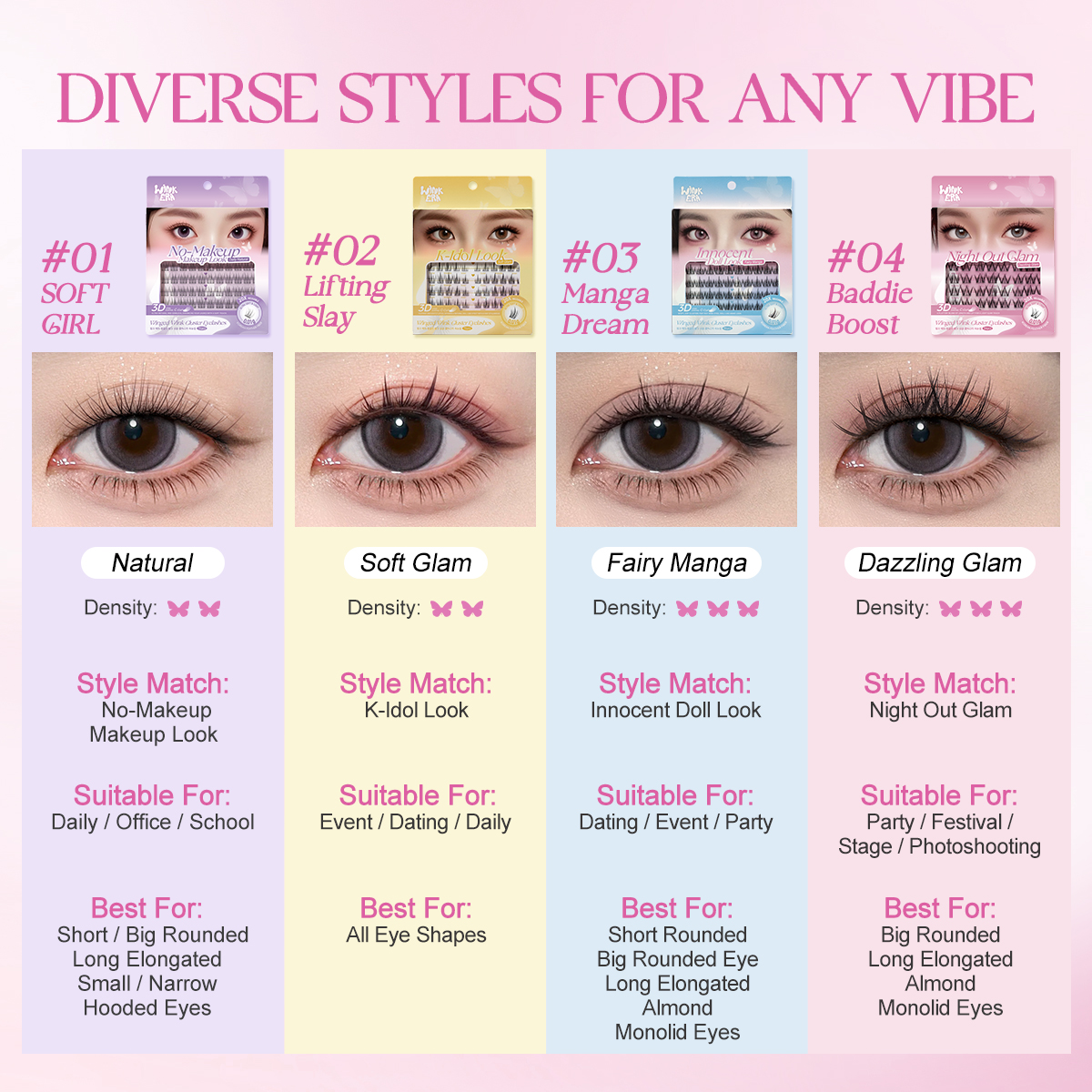 WINK ERA Winged Wink Cluster Eyelashes