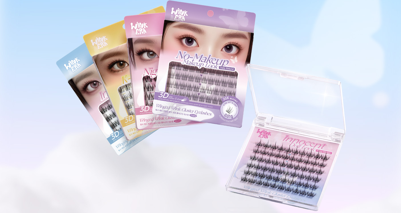 WINK ERA  <br/>  WINGED WINK <br/> CLUSTER EYELASHES