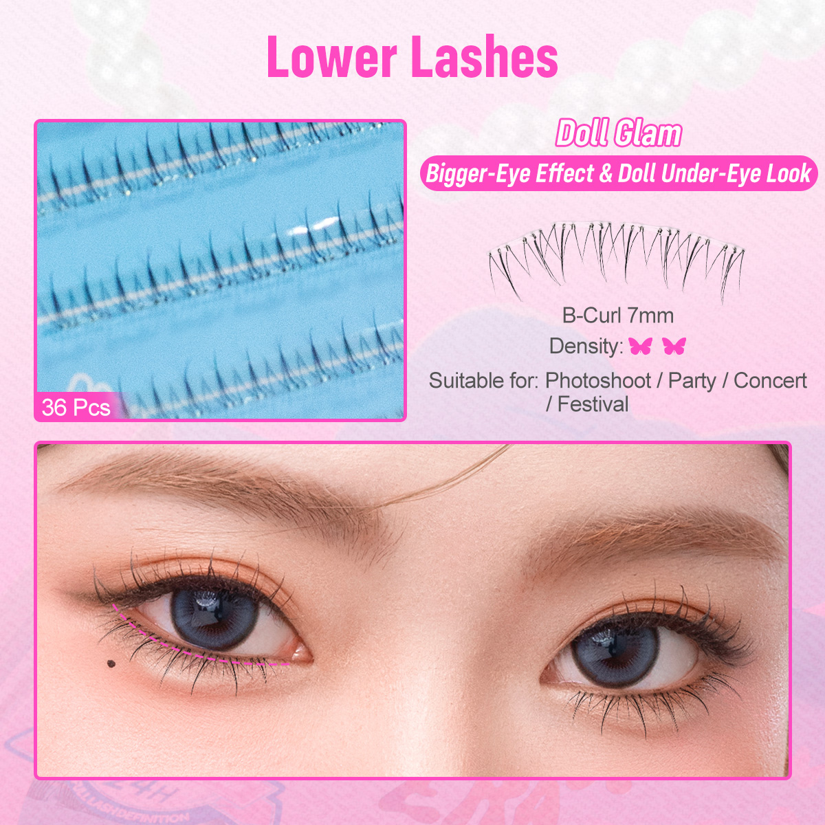 WINK ERA  Remix Glue-Free Cluster Eyelashes Set-Barbie Collection
