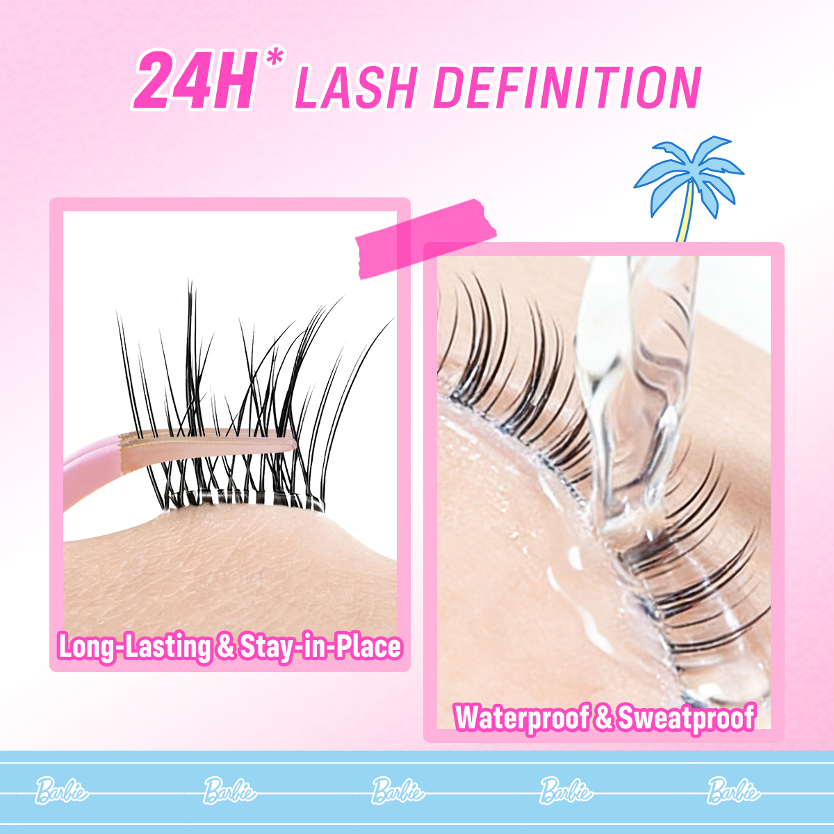 WINK ERA  Remix Glue-Free Cluster Eyelashes Set-Barbie Collection