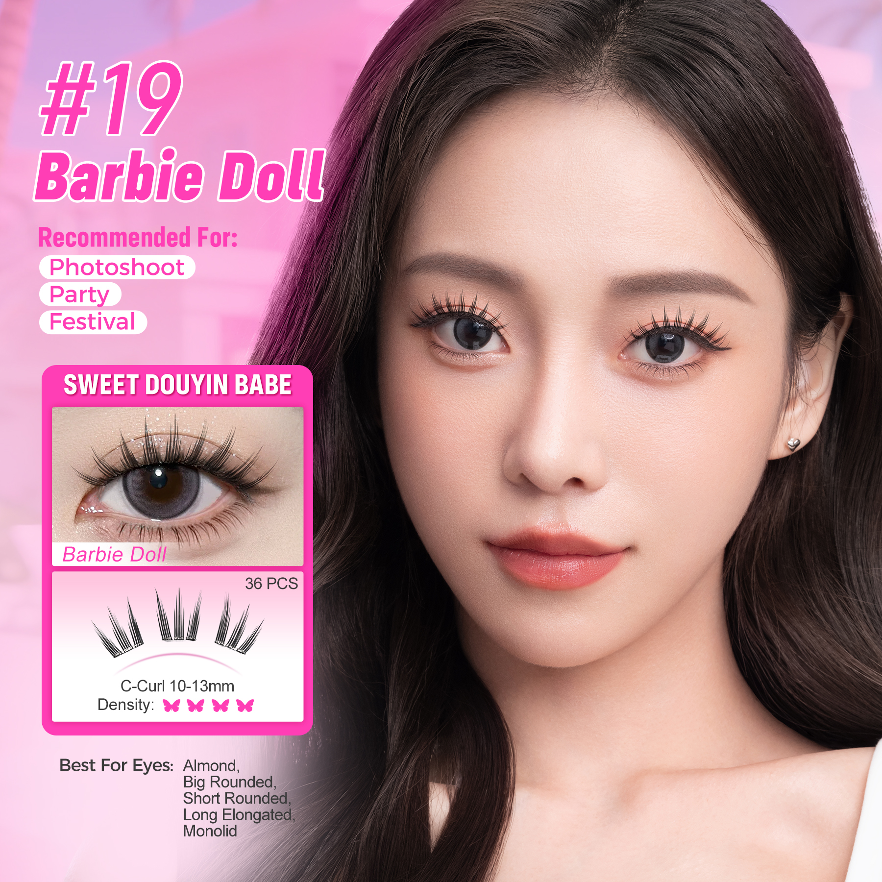 WINK ERA Poppin' Glue - Free Cluster Eyelashes-Barbie Collection