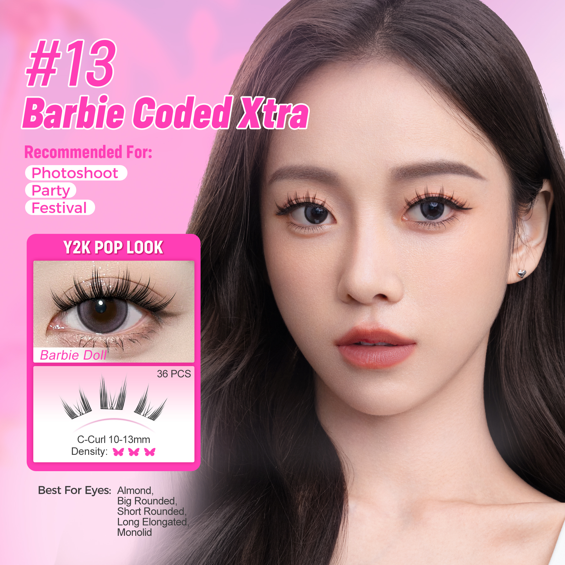 WINK ERA Poppin' Glue-Free Cluster Eyelashes - Barbie Collection