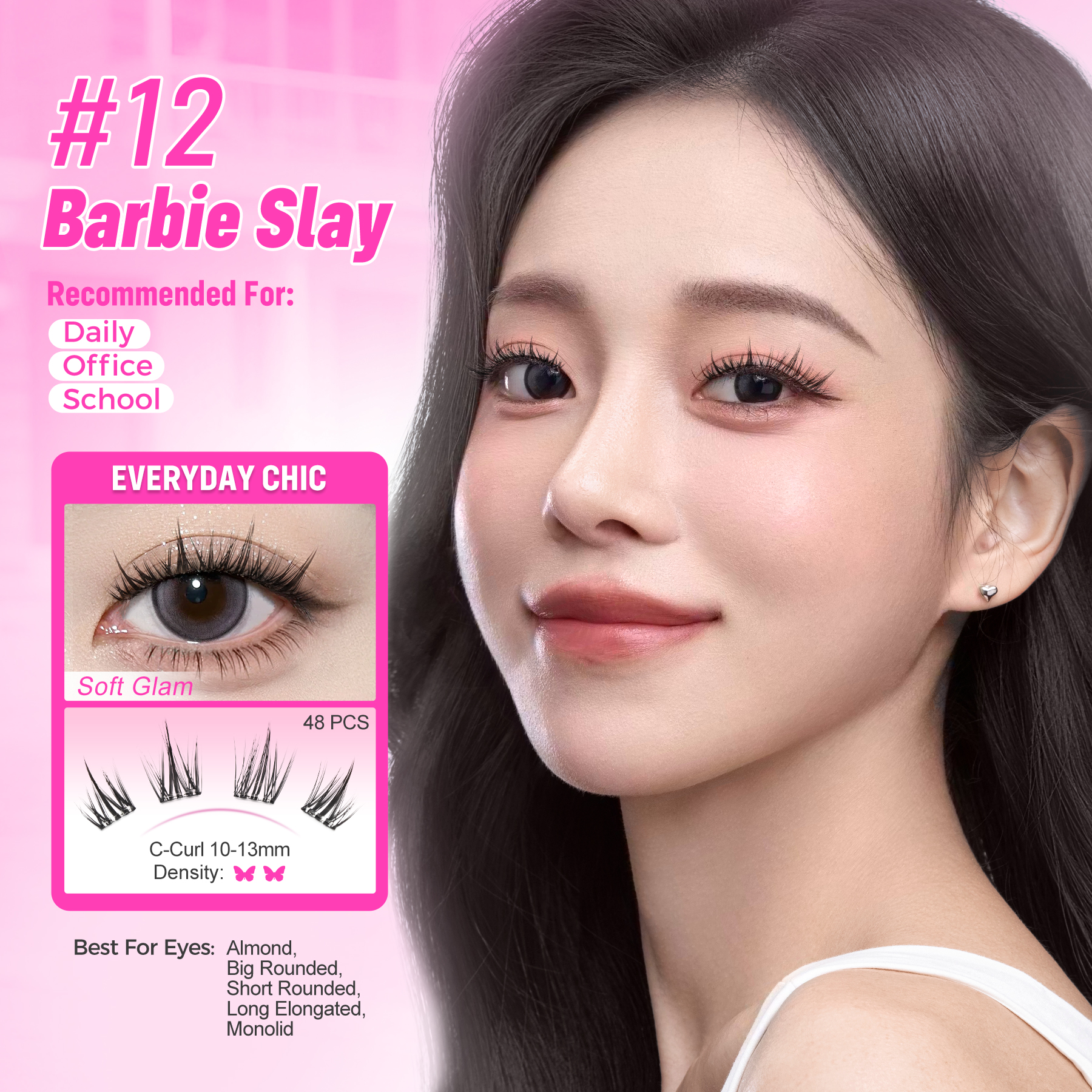 WINK ERA Poppin' Glue-Free Cluster Eyelashes - Barbie Collection