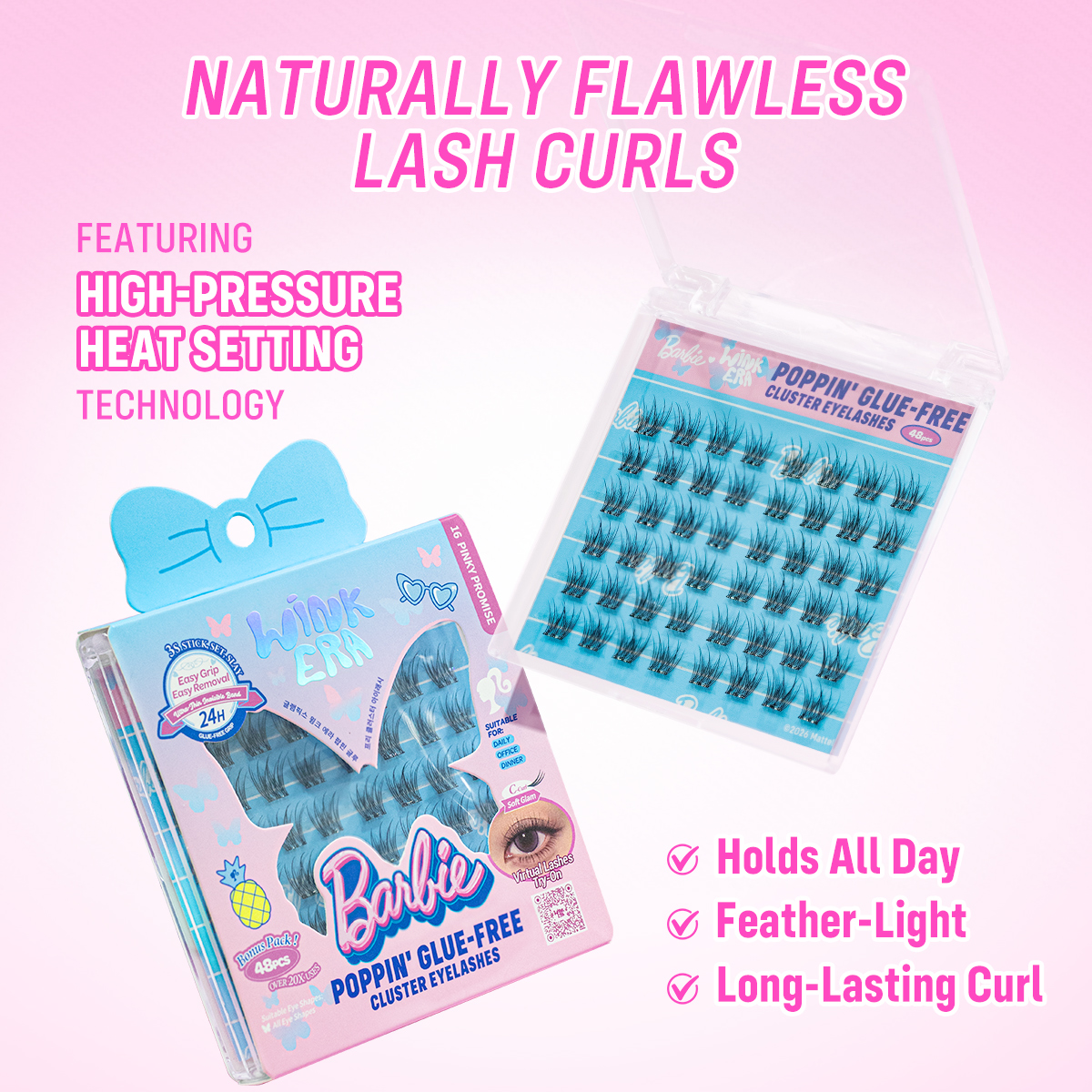 WINK ERA Poppin' Glue - Free Cluster Eyelashes-Barbie Collection