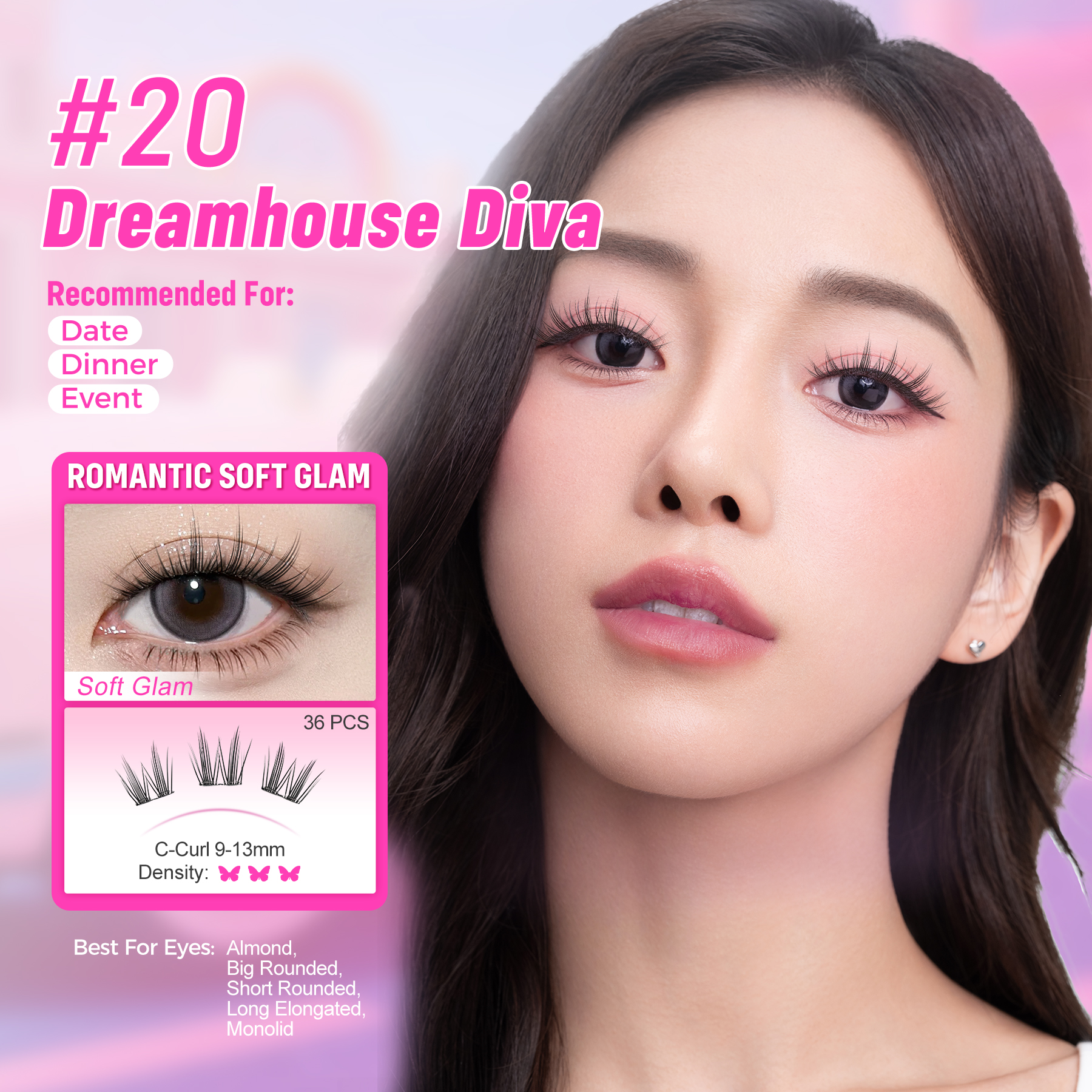 WINK ERA Poppin' Glue-Free Cluster Eyelashes - Barbie Collection