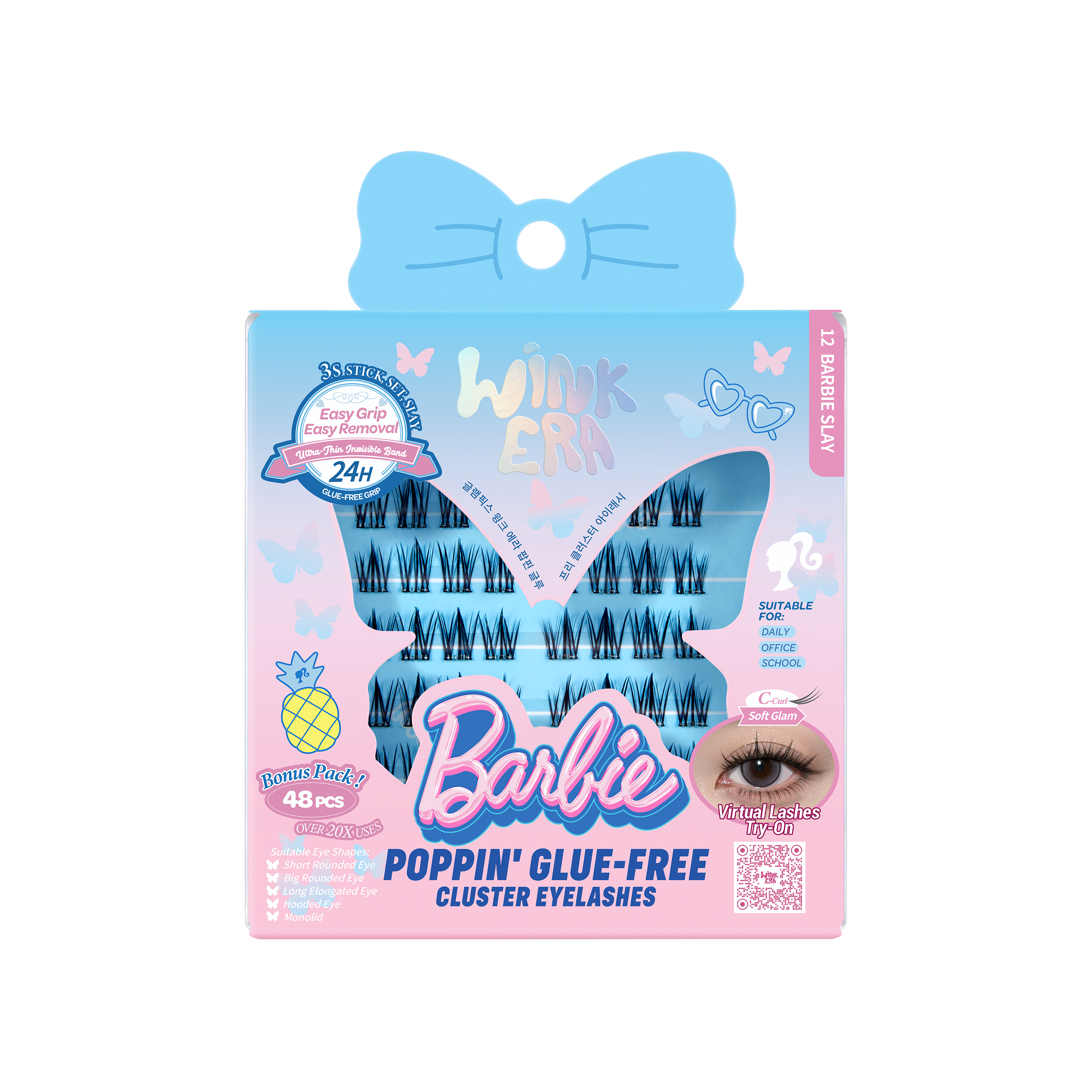 WINK ERA Poppin' Glue - Free Cluster Eyelashes-Barbie Collection